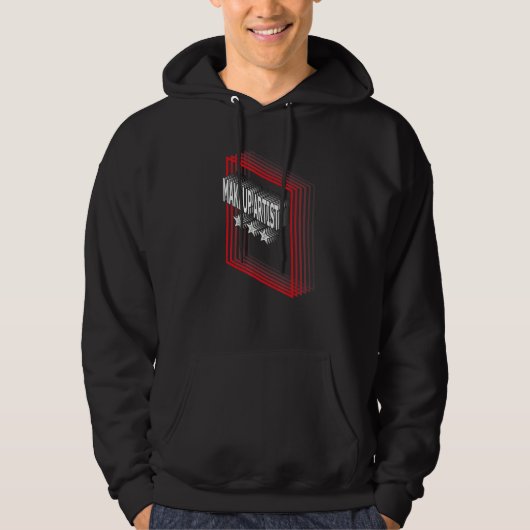 Makeup Artist Job Title Appreciation Retro Hoodie (Vorderseite)