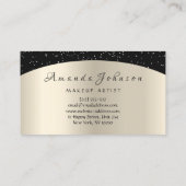 Makeup Artist Kiss Lips Glitzer Elfenbeinbeige Visitenkarte (Rückseite)