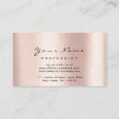 Makeup Artist Kiss Lips Rose Rosa Schönheit Operat Visitenkarte (Rückseite)