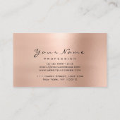 Makeup Artist Kiss Lips Skinny Rose Gold Wow Visitenkarte (Rückseite)