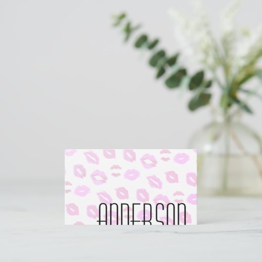 Makeup Artist / Kiss Visitenkarte (Stehend Vorderseite)