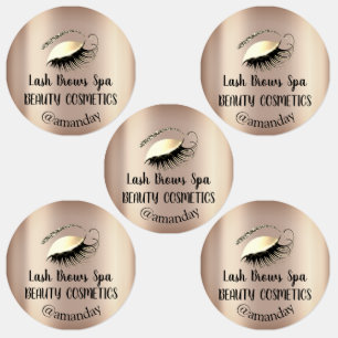 Makeup Artist Lash Brows Custom Logo Golg Etiketten