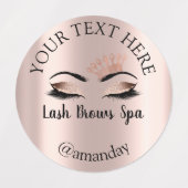 Makeup Artist Lash Brows Princess Eyes Etiketten (Design 1)