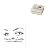 Makeup Artist Lash Extension braun Schwarz-Weiß Gummistempel (Stempel)