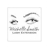 Makeup Artist Lash Extension braun Schwarz-Weiß Gummistempel (Prägung)