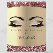 Makeup Artist Lash Extension Rose Gold Flyer Preis (Hinten)