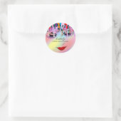 Makeup Artist Lash Extension Tropfens Ombre Pastel Runder Aufkleber (Tasche)