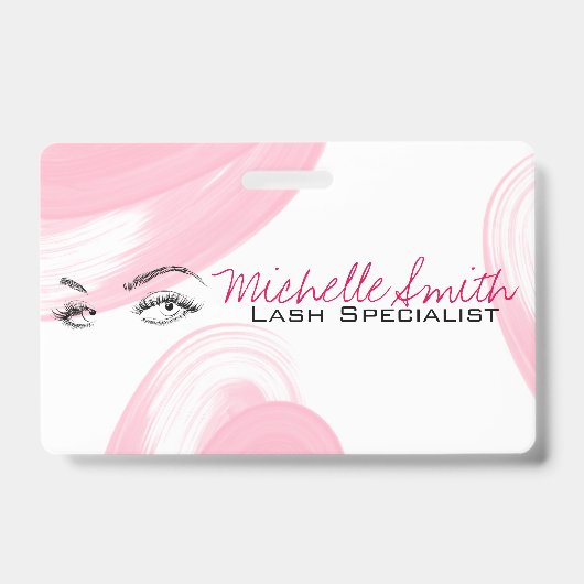 Makeup Artist Lash Extensions Lashes Pink Ausweis (Vorderseite)