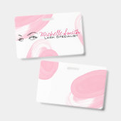 Makeup Artist Lash Extensions Lashes Pink Ausweis (Vorder- & Rückseite)