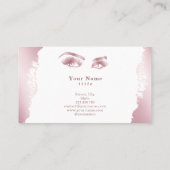 Makeup artist Lash Eyebrow Lashes Rose Gold Visitenkarte (Rückseite)