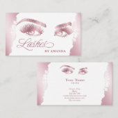 Makeup artist Lash Eyebrow Lashes Rose Gold Visitenkarte (Vorne/Hinten)