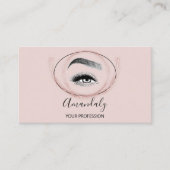 Makeup Artist Lash Friseur Logo QR CODE FrameRose Visitenkarte (Vorderseite)