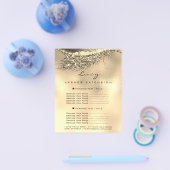 Makeup Artist Lash Glam 2 Seiten Preisliste Gold (Einzeln)