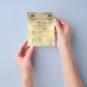 Makeup Artist Lash Glitzer 2 Seiten Preisliste Gol (Gruppe)