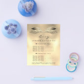 Makeup Artist Lash Glitzer 2 Seiten Preisliste Gol (Einzeln)