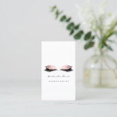 Makeup Artist Lash Glitzer Pastell Pink Eye Visitenkarte (Stehend Vorderseite)