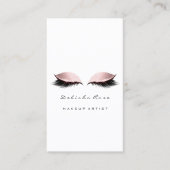 Makeup Artist Lash Glitzer Pastell Pink Eye Visitenkarte (Vorderseite)
