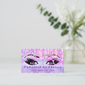 Makeup Artist Lash Holograph Unicorn Pink Scheren Visitenkarte (Stehend Vorderseite)