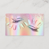 Makeup Artist Lash Nails Custom Logo Tropfen Busin Visitenkarte (Vorderseite)