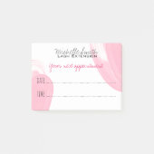 Makeup Artist Lash Verlängerung nächsten Termin Post-it Klebezettel (Vorderseite)