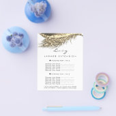 Makeup Artist Lash White 2 Seiten Preisliste Gold (Einzeln)