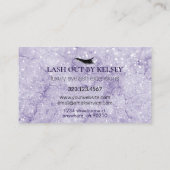Makeup Artist Lashes Amethyst Marbella Glitzer Tro Visitenkarte (Rückseite)