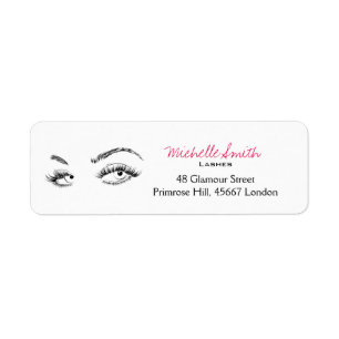 Makeup Artist Lashes braun Schwarz und Weiß einfac