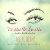 Makeup Artist Lashes braun Schwarz und Weiß einfac Fensteraufkleber (Blatt 3)