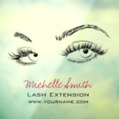 Makeup Artist Lashes braun Schwarz und Weiß einfac Fensteraufkleber (Blatt 3)