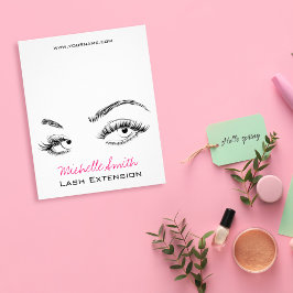Makeup Artist Lashes braun Schwarz und Weiß einfac Flyer