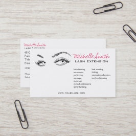 Makeup Artist Lashes braun Schwarz und Weiß einfac Visitenkarte