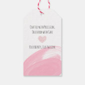 Makeup Artist Lashes Brow Black Pink Lash Cleanser Geschenkanhänger (Rückseite)