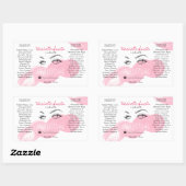 Makeup Artist Lashes Brow Black Pink Lash Cleanser Rechteckiger Aufkleber (Blatt)