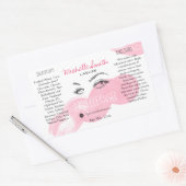 Makeup Artist Lashes Brow Black Pink Lash Cleanser Rechteckiger Aufkleber (Umschlag)
