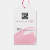 Makeup Artist Lashes Brow Pink Lash Cleanser Preis Geschenkanhänger (Rückseite)