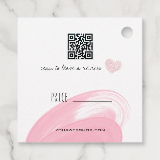 Makeup Artist Lashes Brow Pink Lash Cleanser Preis Geschenkanhänger (Rückseite)