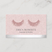 Makeup Artist Lashes & Brow Salon Blush Rose Gold Visitenkarte (Vorderseite)