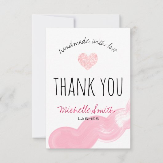 Makeup Artist Lashes Brows Pink Danke (Vorderseite)