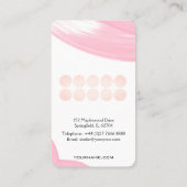 Makeup Artist Lashes Brows Pink Loyalty Card Terminkarte (Rückseite)