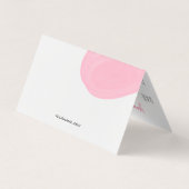 Makeup Artist Lashes Brows Pink Termin Card Visitenkarten (Rückseite)