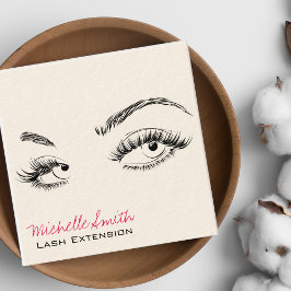 Makeup Artist Lashes Brows Schwarz-weiß Qr Code Quadratische Visitenkarte