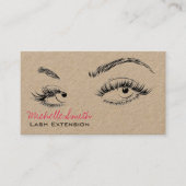 Makeup Artist Lashes Brows Schwarz-weiß Qr Code Visitenkarte (Vorderseite)