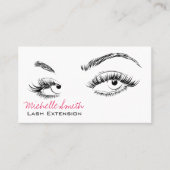 Makeup Artist Lashes Brows Schwarz-weiß Qr Code Visitenkarte (Vorderseite)