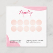 Makeup Artist Lashes Brows White Loyalty Card Terminkarte (Rückseite)