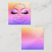 Makeup Artist Lashes Buagie Dall Classy Quadratische Visitenkarte (Vorne/Hinten)