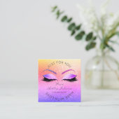 Makeup Artist Lashes Buagie Dall Classy Quadratische Visitenkarte (Stehend Vorderseite)