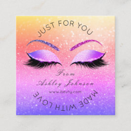 Makeup Artist Lashes Buagie Dall Classy Quadratische Visitenkarte