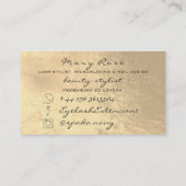 Makeup Artist Lashes Erweiterung Gold Visitenkarte (Rückseite)