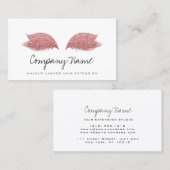 Makeup Artist Lashes Extension Rose Schwarz-weiß Terminkarte (Vorne/Hinten)
