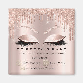 Makeup Artist Lashes Extension Rose Tropfen Magnet (Vorne)